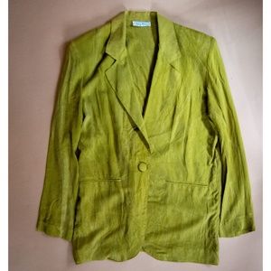 90's Chartreuse Soft Blazer